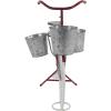 imageDeco 79 Metal Bike Indoor Outdoor Plantstand Indoor Outdoor Plant Shelf with Basket and Saddle Bag Planters Plant Stand 31quot x 15quot x 23quot Red