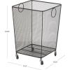 imageDeco 79 Metal Decorative and Functional Storage Basket Deep Basket Organizer with Round Handles Basket for Storage 20quot x 18quot x 19quot GoldBlack