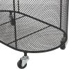 imageDeco 79 Metal Decorative and Functional Storage Basket Deep Basket Organizer with Round Handles Basket for Storage 20quot x 18quot x 19quot GoldBlack