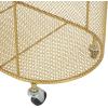 imageDeco 79 Metal Decorative and Functional Storage Basket Deep Basket Organizer with Round Handles Basket for Storage 20quot x 18quot x 19quot GoldGold