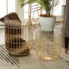 imageDeco 79 Metal Decorative and Functional Storage Basket Deep Basket Organizer with Round Handles Basket for Storage 20quot x 18quot x 19quot GoldGold