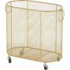 imageDeco 79 Metal Decorative and Functional Storage Basket Deep Basket Organizer with Round Handles Basket for Storage 20quot x 18quot x 19quot GoldGold