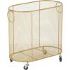 imageDeco 79 Metal Decorative and Functional Storage Basket Deep Basket Organizer with Round Handles Basket for Storage 20quot x 18quot x 19quot GoldGold