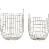 imageDeco 79 Metal Decorative and Functional Storage Basket Deep Basket Organizer with Round Handles Basket for Storage 20quot x 18quot x 19quot GoldSilver