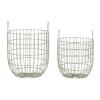 imageDeco 79 Metal Decorative and Functional Storage Basket Deep Basket Organizer with Round Handles Basket for Storage 20quot x 18quot x 19quot GoldSilver