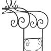 imageDeco 79 Metal Fleur De Lis Indoor Outdoor Scrollwork Arched Garden Arbor 44quot x 15quot x 95quot BlackBlack