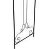 imageDeco 79 Metal Fleur De Lis Indoor Outdoor Scrollwork Arched Garden Arbor 44quot x 15quot x 95quot BlackBlack