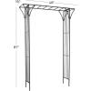 imageDeco 79 Metal Fleur De Lis Indoor Outdoor Scrollwork Arched Garden Arbor 44quot x 15quot x 95quot BlackBlack