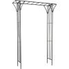imageDeco 79 Metal Fleur De Lis Indoor Outdoor Scrollwork Arched Garden Arbor 44quot x 15quot x 95quot BlackBlack