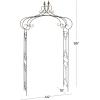 imageDeco 79 Metal Fleur De Lis Indoor Outdoor Scrollwork Arched Garden Arbor 44quot x 15quot x 95quot BlackBlack