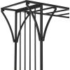 imageDeco 79 Metal Fleur De Lis Indoor Outdoor Scrollwork Arched Garden Arbor 44quot x 15quot x 95quot BlackBlack