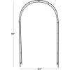 imageDeco 79 Metal Fleur De Lis Indoor Outdoor Scrollwork Arched Garden Arbor 44quot x 15quot x 95quot BlackBlack