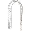 imageDeco 79 Metal Fleur De Lis Indoor Outdoor Scrollwork Arched Garden Arbor 44quot x 15quot x 95quot BlackBronze