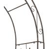 imageDeco 79 Metal Fleur De Lis Indoor Outdoor Scrollwork Arched Garden Arbor 44quot x 15quot x 95quot BlackBronze