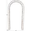 imageDeco 79 Metal Fleur De Lis Indoor Outdoor Scrollwork Arched Garden Arbor 44quot x 15quot x 95quot BlackBronze