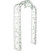 imageDeco 79 Metal Fleur De Lis Indoor Outdoor Scrollwork Arched Garden Arbor 44quot x 15quot x 95quot BlackGreen