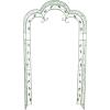 imageDeco 79 Metal Fleur De Lis Indoor Outdoor Scrollwork Arched Garden Arbor 44quot x 15quot x 95quot BlackGreen