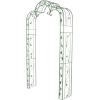 imageDeco 79 Metal Fleur De Lis Indoor Outdoor Scrollwork Arched Garden Arbor 44quot x 15quot x 95quot BlackGreen