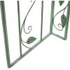 imageDeco 79 Metal Fleur De Lis Indoor Outdoor Scrollwork Arched Garden Arbor 44quot x 15quot x 95quot BlackGreen