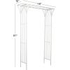 imageDeco 79 Metal Fleur De Lis Indoor Outdoor Scrollwork Arched Garden Arbor 44quot x 15quot x 95quot BlackWhite