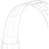 imageDeco 79 Metal Fleur De Lis Indoor Outdoor Scrollwork Arched Garden Arbor 44quot x 15quot x 95quot BlackWhite