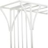 imageDeco 79 Metal Fleur De Lis Indoor Outdoor Scrollwork Arched Garden Arbor 44quot x 15quot x 95quot BlackWhite