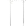 imageDeco 79 Metal Fleur De Lis Indoor Outdoor Scrollwork Arched Garden Arbor 44quot x 15quot x 95quot BlackWhite