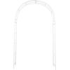imageDeco 79 Metal Fleur De Lis Indoor Outdoor Scrollwork Arched Garden Arbor 44quot x 15quot x 95quot BlackWhite