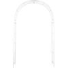 imageDeco 79 Metal Fleur De Lis Indoor Outdoor Scrollwork Arched Garden Arbor 44quot x 15quot x 95quot BlackWhite