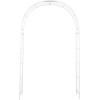 imageDeco 79 Metal Fleur De Lis Indoor Outdoor Scrollwork Arched Garden Arbor 44quot x 15quot x 95quot BlackWhite