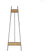 imageDeco 79 Metal Geometric Display Easel Tall Adjustable 3 Tier Floor Standing Easel with Chain Support Display Stand 20quot x 18quot x 56quot GoldBlack