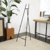 imageDeco 79 Metal Geometric Display Easel Tall Adjustable 3 Tier Floor Standing Easel with Chain Support Display Stand 20quot x 18quot x 56quot GoldBlack