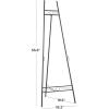 imageDeco 79 Metal Geometric Display Easel Tall Adjustable 3 Tier Floor Standing Easel with Chain Support Display Stand 20quot x 18quot x 56quot GoldBlack