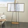 imageDeco 79 Metal Geometric Display Easel Tall Adjustable 3 Tier Floor Standing Easel with Chain Support Display Stand 20quot x 18quot x 56quot GoldBlack