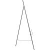 imageDeco 79 Metal Geometric Display Easel Tall Adjustable 3 Tier Floor Standing Easel with Chain Support Display Stand 20quot x 18quot x 56quot GoldBlack