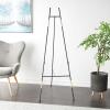imageDeco 79 Metal Geometric Display Easel Tall Adjustable 3 Tier Floor Standing Easel with Chain Support Display Stand 20quot x 18quot x 56quot GoldBlack