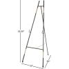 imageDeco 79 Metal Geometric Display Easel Tall Adjustable 3 Tier Floor Standing Easel with Chain Support Display Stand 20quot x 18quot x 56quot GoldBlack