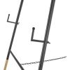 imageDeco 79 Metal Geometric Display Easel Tall Adjustable 3 Tier Floor Standing Easel with Chain Support Display Stand 20quot x 18quot x 56quot GoldBlack