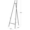 imageDeco 79 Metal Geometric Display Easel Tall Adjustable 3 Tier Floor Standing Easel with Chain Support Display Stand 20quot x 18quot x 56quot GoldBlack