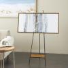 imageDeco 79 Metal Geometric Display Easel Tall Adjustable 3 Tier Floor Standing Easel with Chain Support Display Stand 20quot x 18quot x 56quot GoldBlack