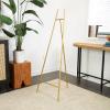 imageDeco 79 Metal Geometric Display Easel Tall Adjustable 3 Tier Floor Standing Easel with Chain Support Display Stand 20quot x 18quot x 56quot GoldGold