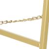 imageDeco 79 Metal Geometric Display Easel Tall Adjustable 3 Tier Floor Standing Easel with Chain Support Display Stand 20quot x 18quot x 56quot GoldGold