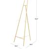imageDeco 79 Metal Geometric Display Easel Tall Adjustable 3 Tier Floor Standing Easel with Chain Support Display Stand 20quot x 18quot x 56quot GoldGold
