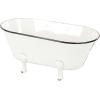 imageDeco 79 Metal Indoor Outdoor Planter Bathtub Small Planter Pot Planter 20quot x 11quot x 9quot White