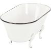 imageDeco 79 Metal Indoor Outdoor Planter Bathtub Small Planter Pot Planter 20quot x 11quot x 9quot White