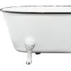 imageDeco 79 Metal Indoor Outdoor Planter Bathtub Small Planter Pot Planter 20quot x 11quot x 9quot White