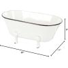 imageDeco 79 Metal Indoor Outdoor Planter Bathtub Small Planter Pot Planter 20quot x 11quot x 9quot White