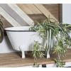 imageDeco 79 Metal Indoor Outdoor Planter Bathtub Small Planter Pot Planter 20quot x 11quot x 9quot White