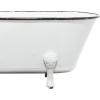 imageDeco 79 Metal Indoor Outdoor Planter Bathtub Small Planter Pot Planter 20quot x 11quot x 9quot White