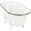 imageDeco 79 Metal Indoor Outdoor Planter Bathtub Small Planter Pot Planter 20quot x 11quot x 9quot White